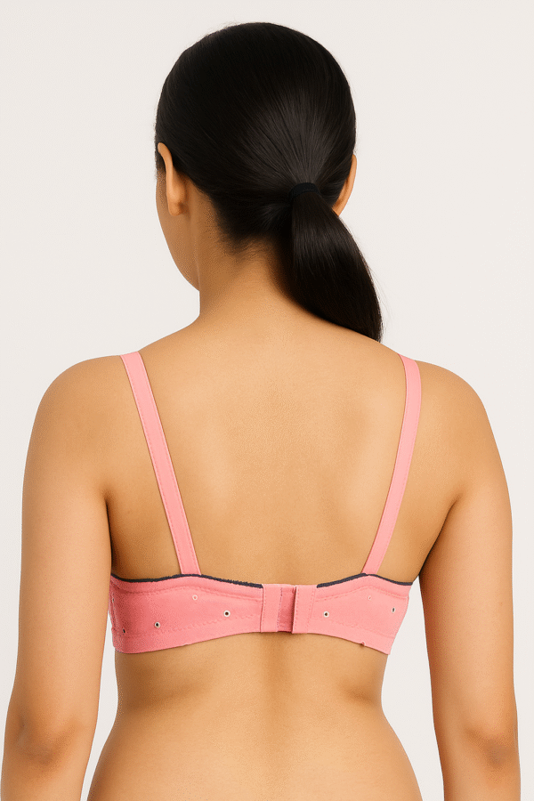 Soft Cotton Printed Everyday Bra with Star Pattern - Image 2